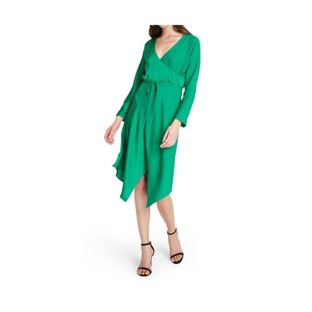 CUSHNIE Women's Wrap Dress in Green Size 14, NWT F916AFA